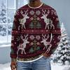 Sudadera de cuello redondo navideña para hombre