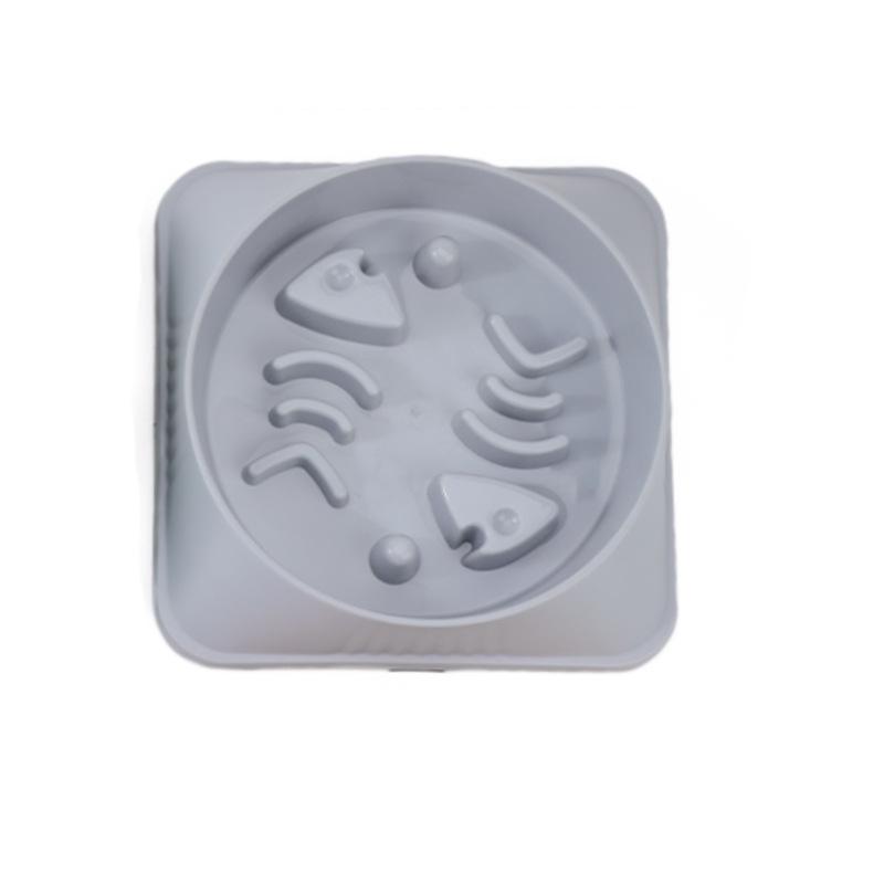 

Fish Bone Shaped Slow Feeder Plastic Dog Bowl - Non-slip & Anti-choking Pet Food Dish 21*4.7cm
