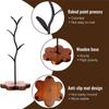 Fresh For Countertop Coffee Mug Holder With Wooden Base, For Counter Bar Accessory Leaf-Shaped Design, Coffee Mug Tree Rack