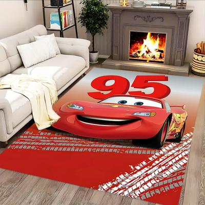 Lightning Mcqueen's Adventure for Living Room Rug, Bedroom, Study Room, Hallway Decoration, Perfect for Home Decoration or Holiday Gifts