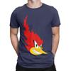 Flamey Woody Lustiges 100% Baumwoll-T-Shirt Woody Woodpecker T-Shirts Oberteile Für Unisex