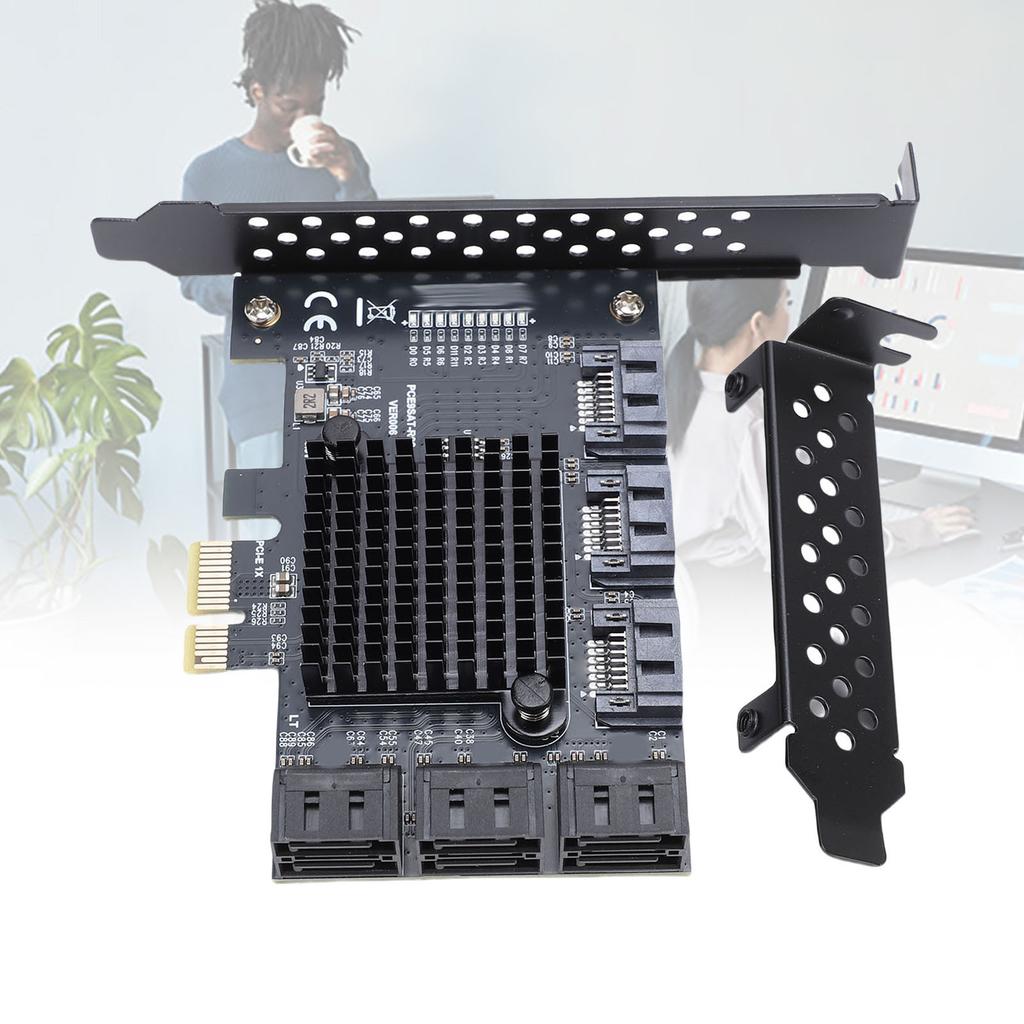PCIE 1X 9 Port Serial ATA3.0 Erweiterungskarte SSD PCIE3.0 GEN3 6Gbps Serial ATA3.0 Adapterkarte 11 2003