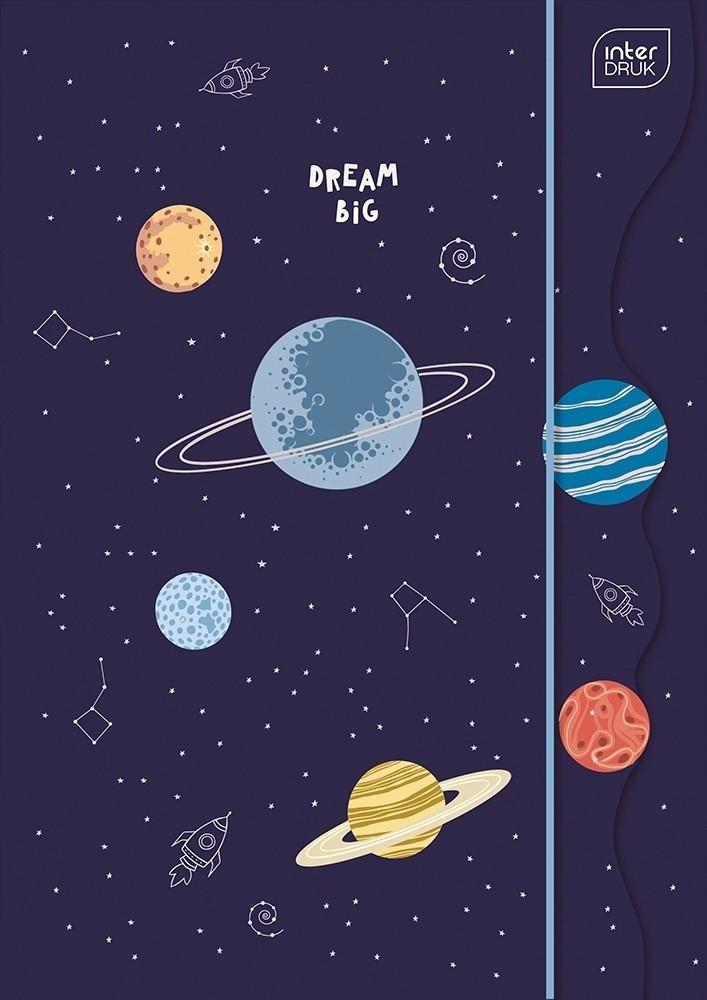 Boy's A4 Folder With Elastic Band, Space Planets Pattern