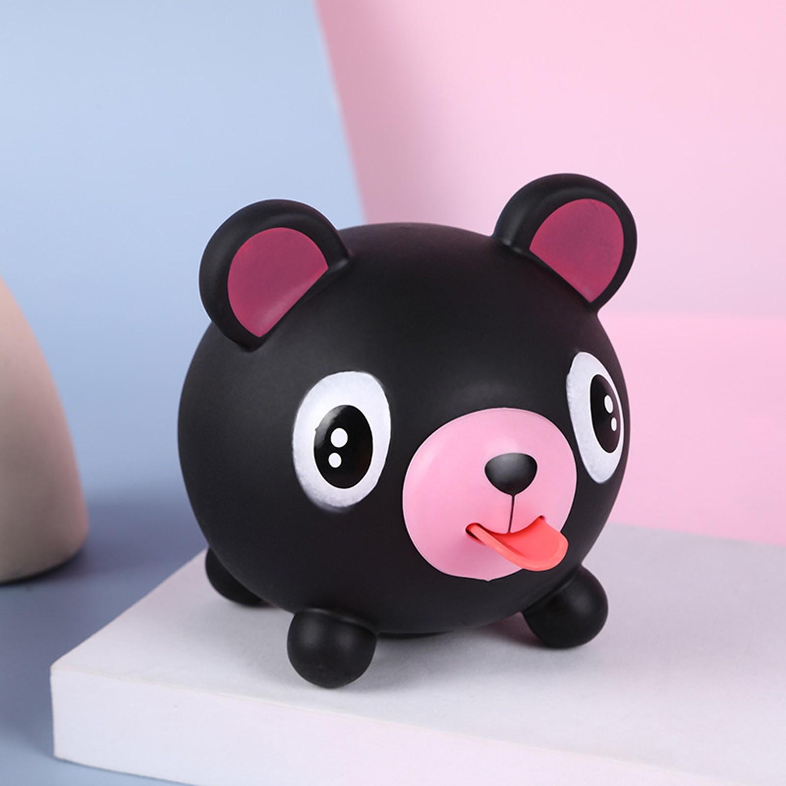 

Стрес за допомогою ляльок, що виштовхують язик, творче зняття, іграшки для зняття стресу, щипкова музика, звук, тварини, кумедні та милі подарунки One Size чорний