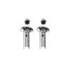 Silver Needle Chinese Ink Painting Flower Tassel Earrings: Light Luxury, High-End Qipao Accessories for Women
