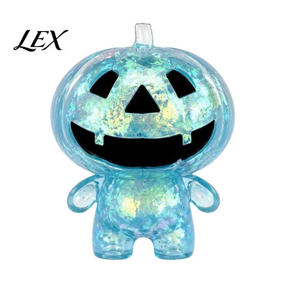 Halloween Stress Relief Toys Glitter Pumpkin Ghost Squeeze Toy, Clear Man Spooky Fidget TOy Sensory Party Favors
