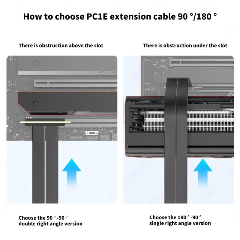 PCIe4.0 4X Expansion Cable Supporting NVMe M.2 SSDs GPU and Networking Cards Featuring AntiInterference Shielding