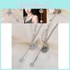 Stylish Korean Versatile Fall Winter Smiley Face Necklace For Women In Titanium Steel
