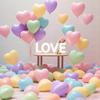Macaron Heart Balloon Décor for Children's Birthday Parties - Colorful Scene Props for Little Girls
