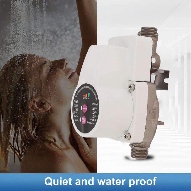 Water Pressure Booster Pump Automatic Quiet 3 Speeds Brushless Motor Water Pump for Faucets Toilets Boilers Showers Booster Pump