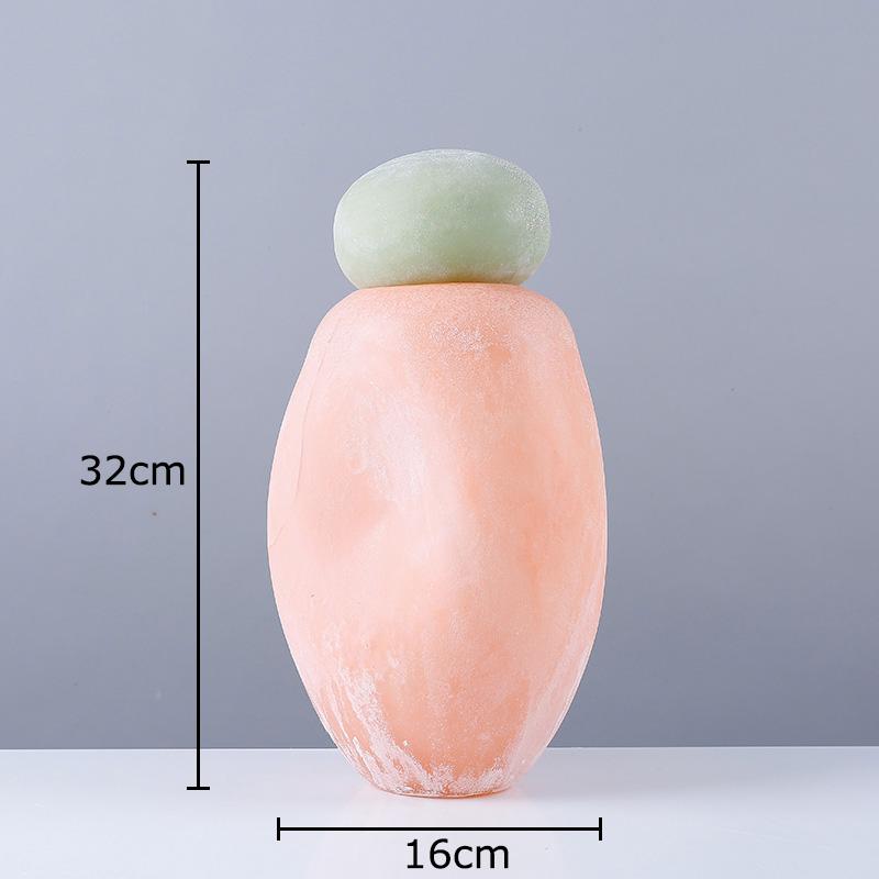 

Colorful Glass Vase with Lid Desk Decoration Flowers Arrangement Artificial Flower Colorful Floral Vases Room Aesthetic Decor