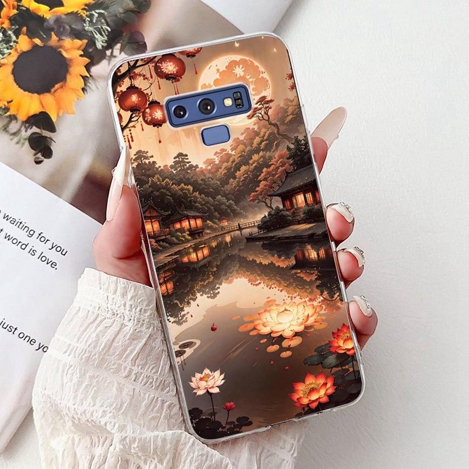 Fashion Painting Case For Samsung Galaxy Note9 Soft Silicone Phone Cases For Samsung Note 9 SM-N960F Covers Bumpers