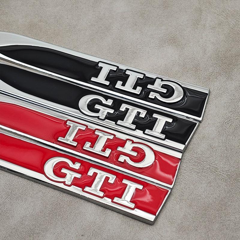 2026 New For VOLKSWAGEN VW 2Pcs Metal Logo GTI Emblem Sticker Car Fender Side Badge For Volkswagen VW GTI MK4 MK5 Polo BORA Golf