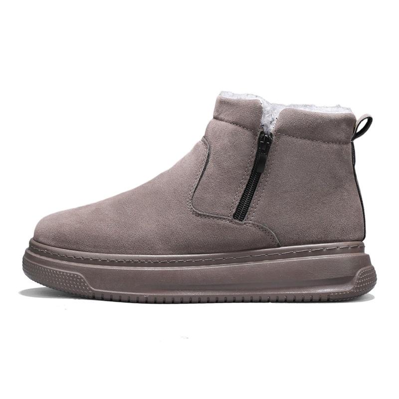 

Men s plus size casual versatile cotton shoes winter warm plush outdoor walking shoes fashion youth non-slip hight top snow shoe 44
