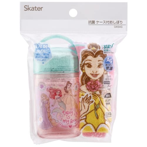 Skater Antibacterial Wet Towel Set with Case Wet Towel Disney Princess 23 Made in Japan 32 x 30.5cm OA5AG-A