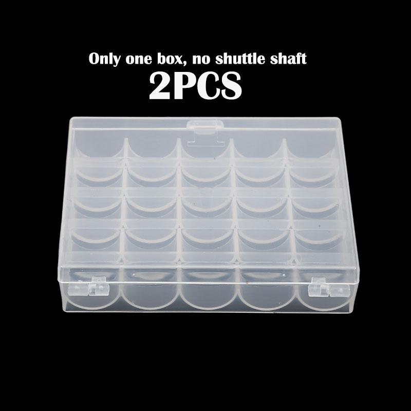 25PCS/Set Plastic Threads Bobbins Sewing Machine Spools with Storage Box for DIY Embroidery Accessories Household Sewing Tools
