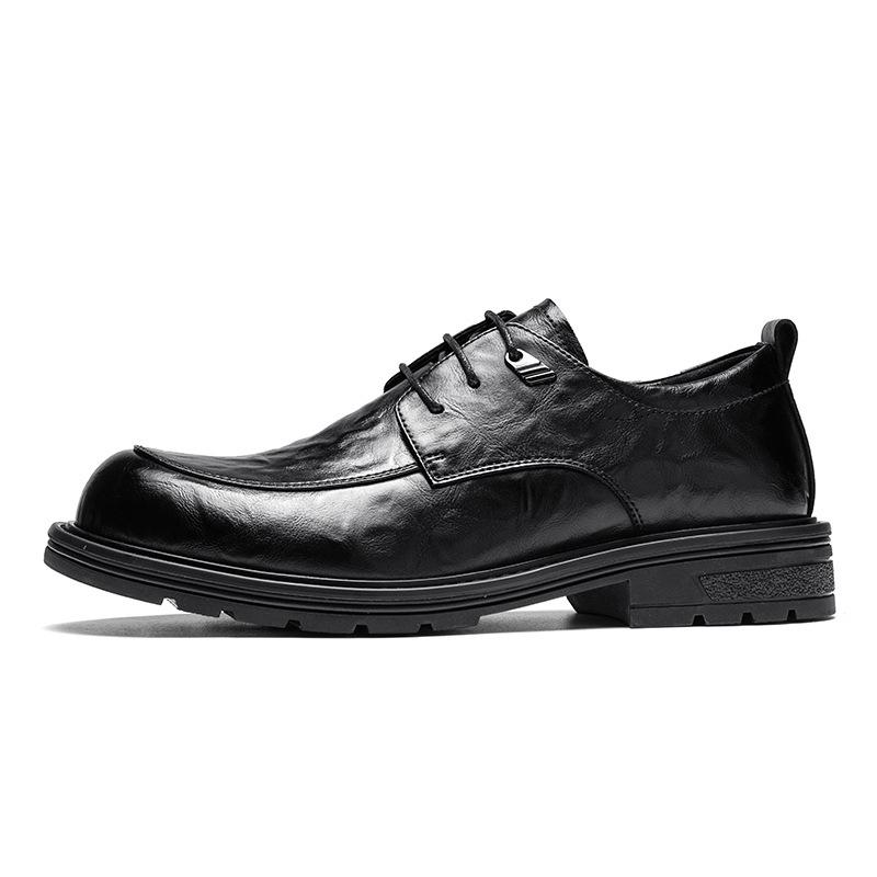 Business Dress Microfiber Leather Shoes 2025 New Men's British Style Comfortable Retro Trend Casual Versatile Large Size