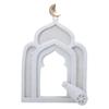 Gold and White Mosque Tower Model with Storage Box,Ramadans Eid Home Decors Decorative Ornament for Table Bookshelf