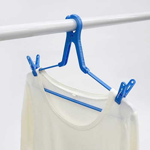 Towa Sangyo Neosul Clothespins, Whole Hanger Pinch, White/Blue, Approx. 4.4 x 1.4 x 6cm, 10 pieces per pack (3 sets)