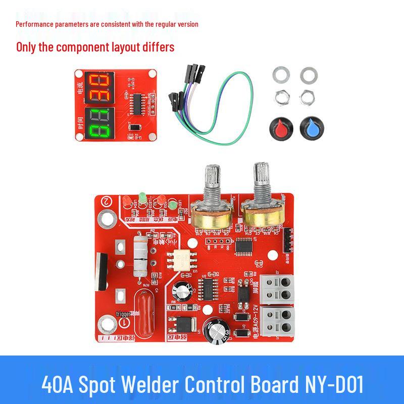 NY-D01 Digital Spot Welder Control Board with Adjustable Time & Current, 100A Microcontroller Display