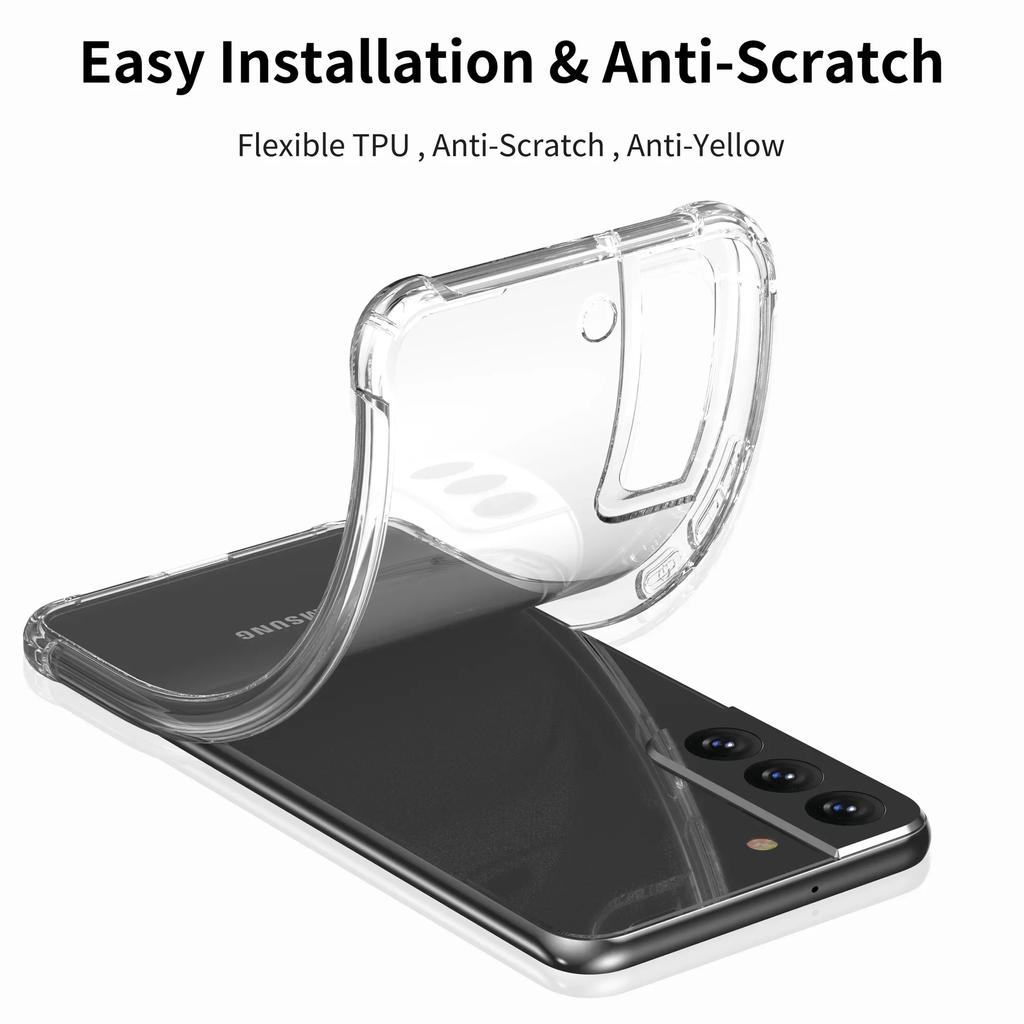 Anti-Scratch Clear Bag Soft Case for Samsung Galaxy S24 S23 S22 Ultra S21 FE 5G S20 Plus A15 A53 A33 A73 A52S A52 A14 A54 A34