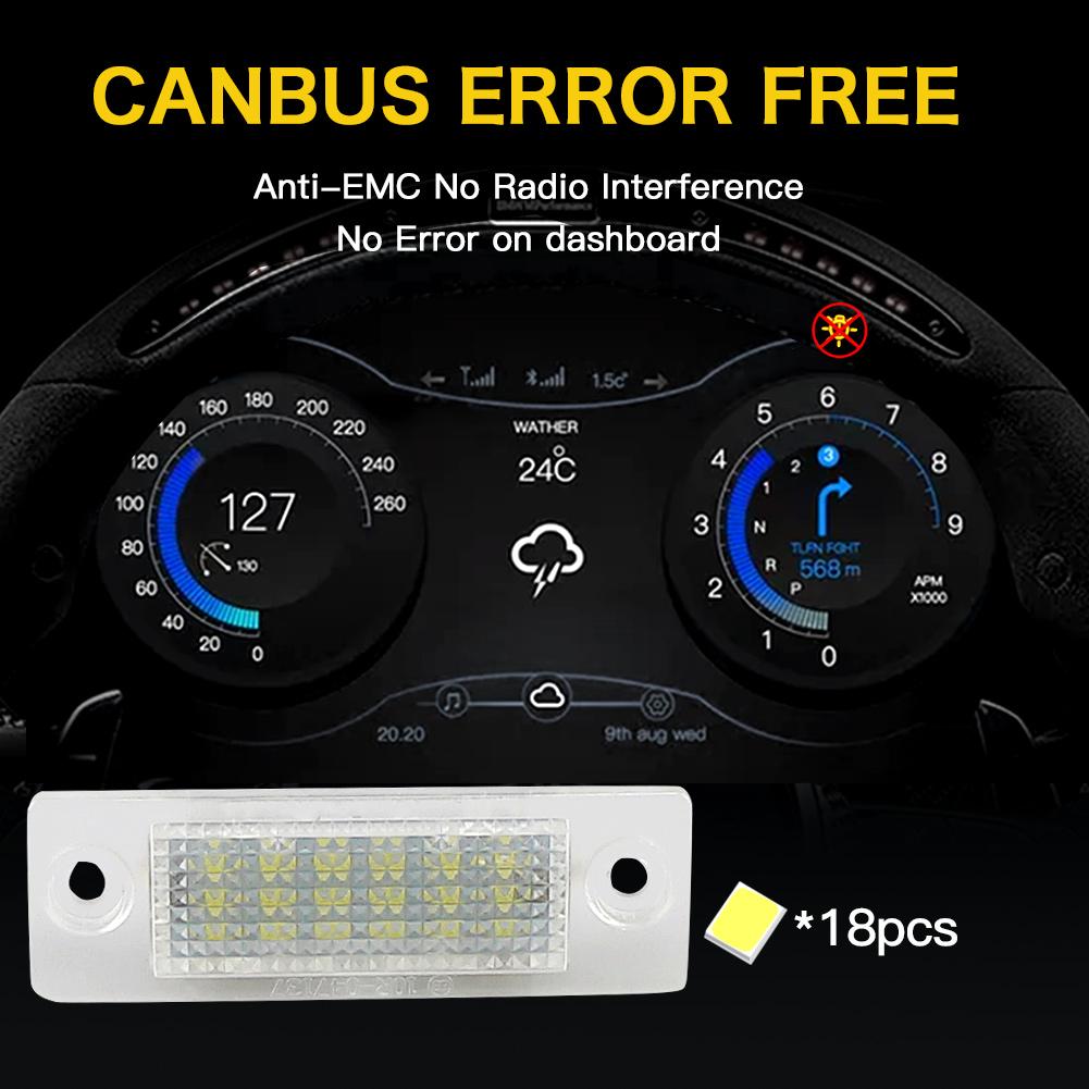 2pcs OEM For VW Transpiarter/T5 2003-2009 Touran 2003-2010 For Skoda Superb 2002-2008LED Number License Plate Light Canbus