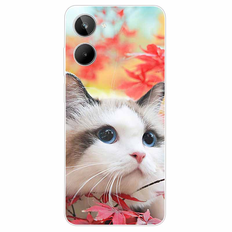 For Realme 10 4G Case 6.4'' Soft TPU Cats Lions Protection Silicone Phone Covers for Realme 10 Case 2022 Clear Realme10 RMX3630