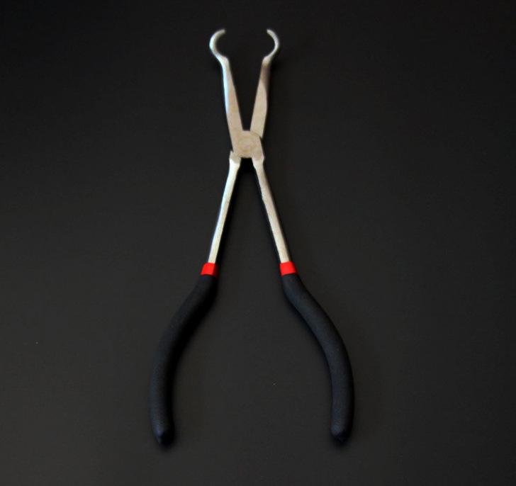 Multi-Size Bent Nose Needle Pliers with Plastic-Coated Handle
