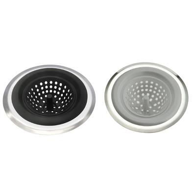 Gummi & Stahl Spülbecken-Sieb Essensreste-Auffänger Küchenspülbecken-Sieb für Effiziente Abfallfiltration & Abfluss-Schutz