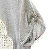 Stella Mccartney Short Sleeve With Lace T-shirt 36 Gray Women Used