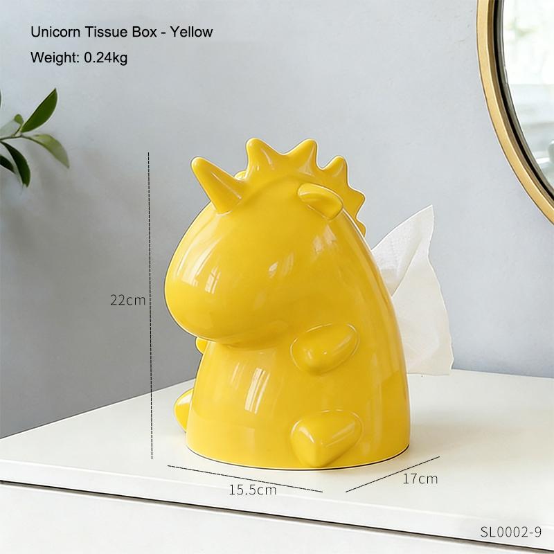 Cute Unicorn Tissue Box Home Living Room Decoration Ornament Cartoon Tissue Box Kitchen Bathroom Storage Supplies Gift