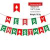 Christmas Felt Hanging Flag Ornament with Santa and Snowman Design