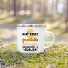 Best Teacher In The World French Print Mug Coffee Cup Drinks Camping Enamel Mugs Teacher's Day Graduate Thanks Gift for Teachers
