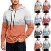 Herren Kapuzenpullover mit Tasche, Kordelzug und Aufdruck für den Alltag
