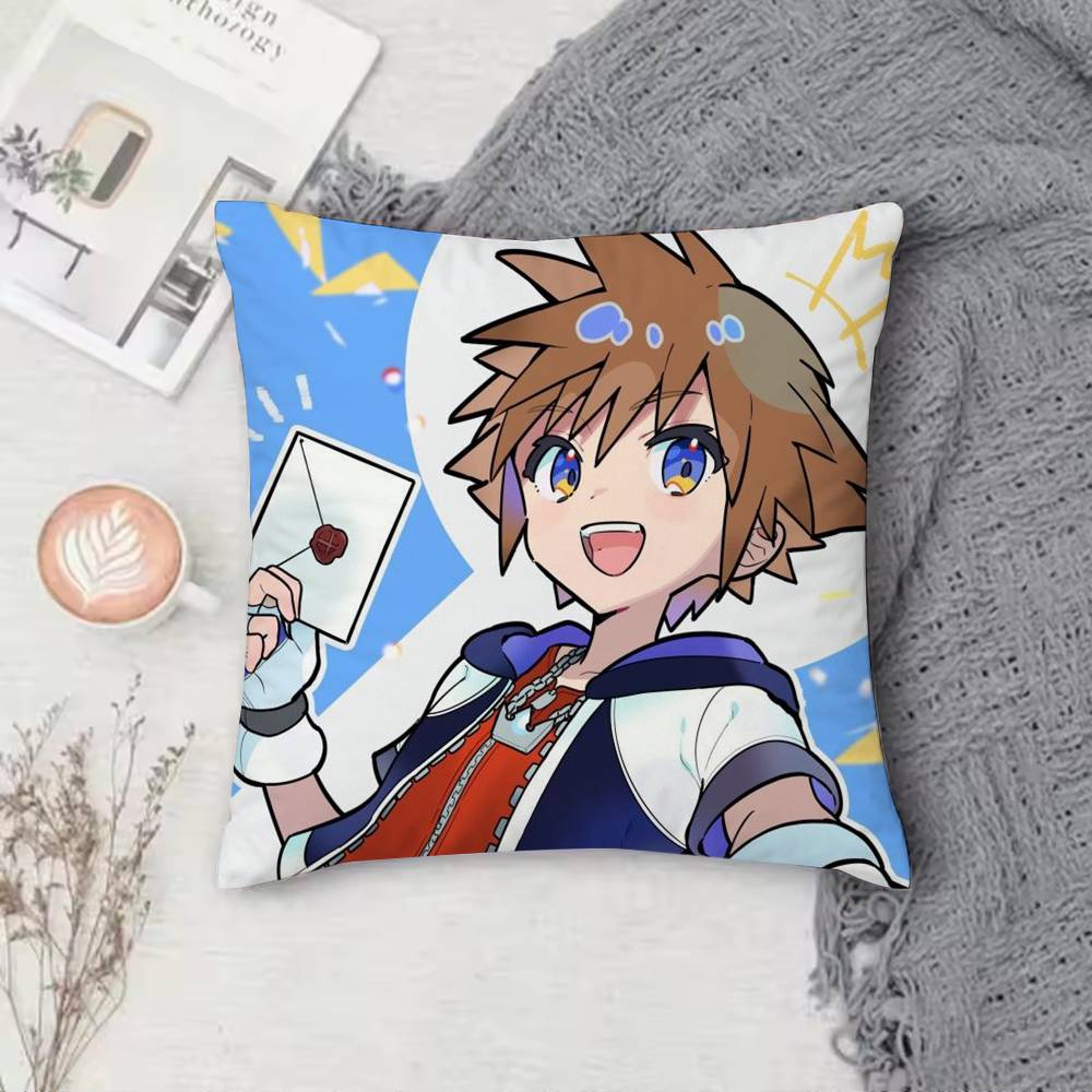 S-Sora K-Kingdom H-Hearts Pillow Case for Sofa Living Room Home office Decor Protective Cover