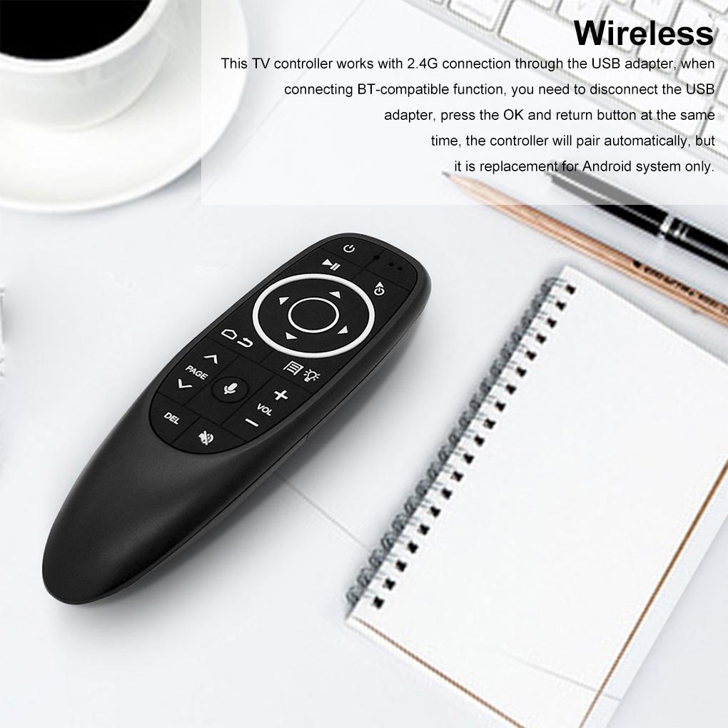 Voice Remote Control Gyroscope Backlight 2.4G Wireless Controller USB 17 Keys Smart Replacement Battery Operated for Office