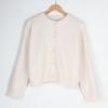 Bbaebbae Round Neck Simple Cozy Button Knit Cardigan 3 Colors