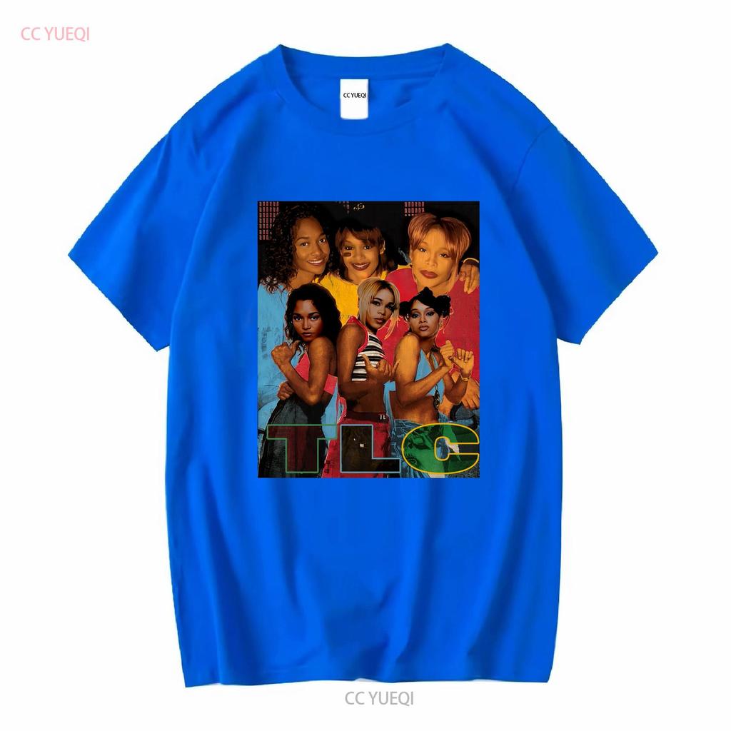 Vtg TLC Band Tour Concert Men T Shirt Black All Size S 5XL Vintage Washed Unisex Designer Clothes Stylish Comfortable Stretched