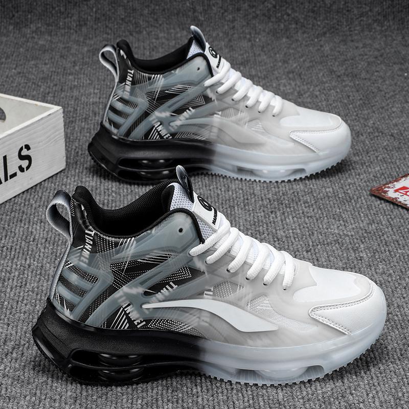 

Новые мужские осенне-зимние высокие теплые повседневные кроссовки для бега с толстой подошвой, амортизирующие, повышающие рост, теннисные кроссовки для мужчин 39