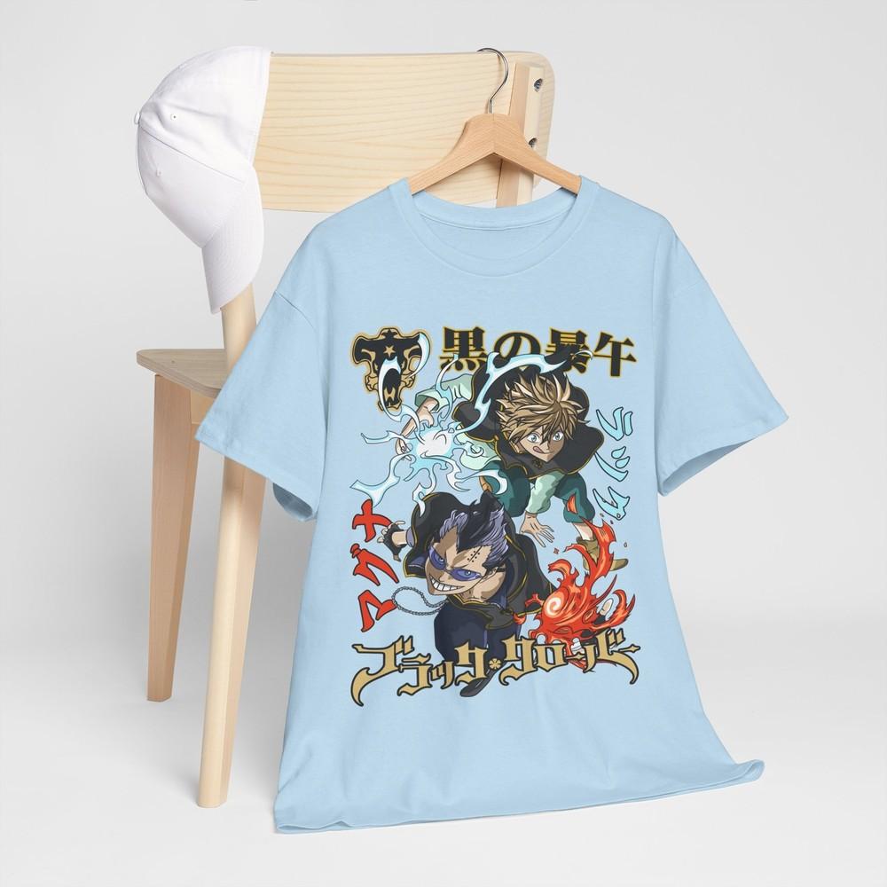 Black Clover Asta Yuno Anime Unisexga Tshirt Anime Unisexga Black Shirt All Size M