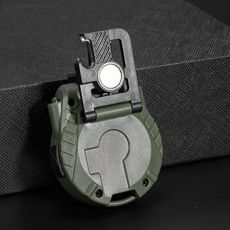 Multifunctional COB Keychain Light with Hand Wave Sensor Portable Clip-on LED Flashlight Hat Headlight for Outdoor Working