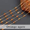C220 18K Gold Plated High Quality Colorful Natural Stone Metal Chain Diy Necklace Bracelet for Women Jewelry Making 1m/lot
