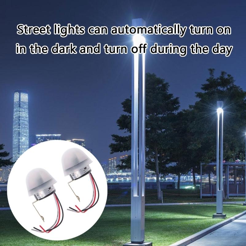 2Pcs Waterproof Sensitive Auto Switches 220V LED Light Sensors Switches Tool for Courtyards Gate Lighting Easy to Install