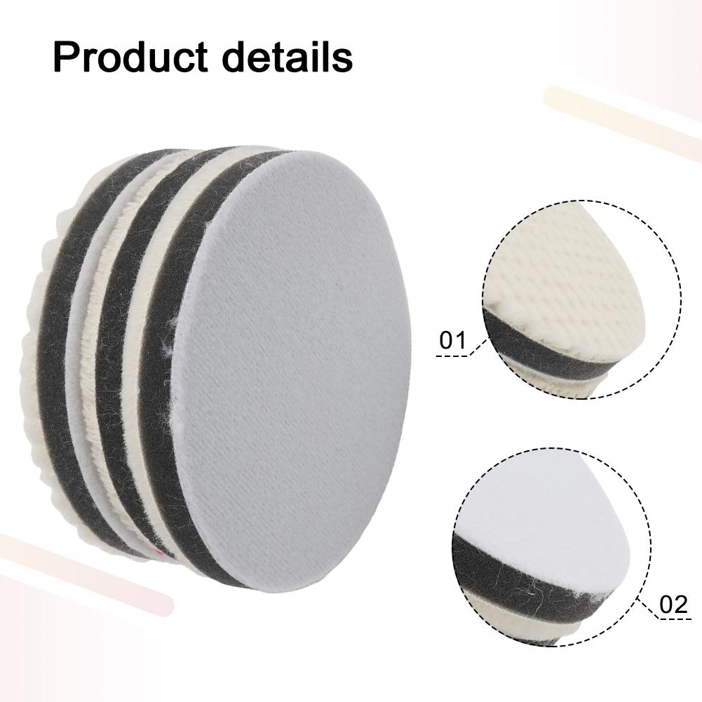 

3 шт. Полировальные круги Автомобильные Машины Керамические Инструменты Вощение Белая Древесная шерсть Очистка Электрические машины Финишная обработка 3inch