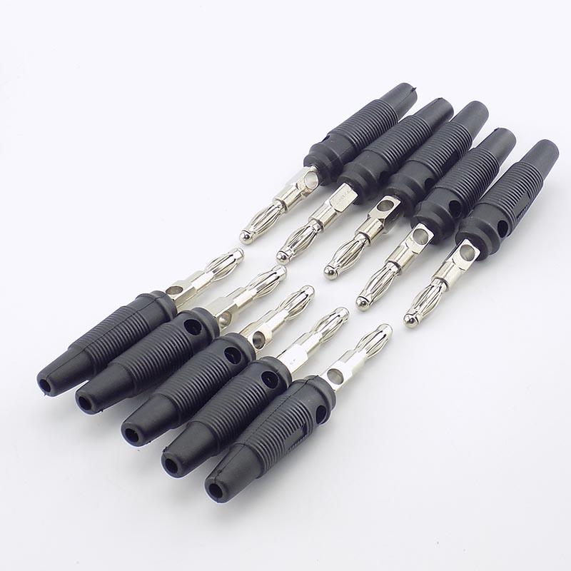 10db 4mm-es banándugós csatlakozók piros fekete forrasztás nélküli oldalsó egymásra rakható zenei hangszóróhoz videó audio DIY adapter