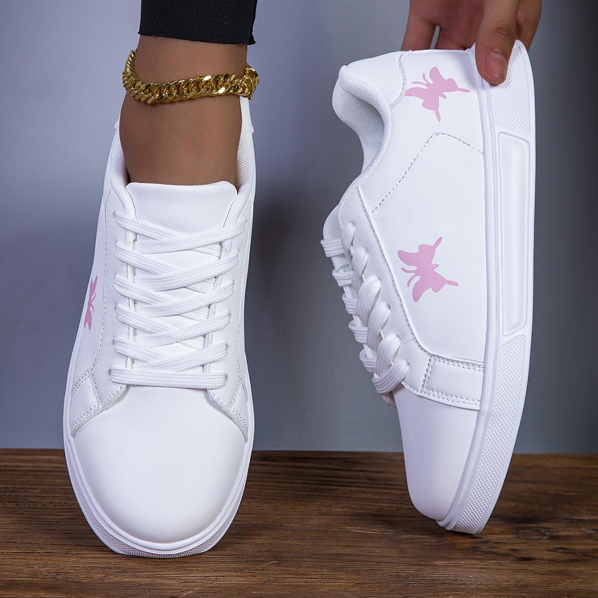 

Женские белые туфли из кожи бабочки, высокие модные кроссовки, женская обувь, повседневная мягкая дышащая обувь 38 слоновая кость