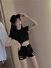 2024 Spring High Waist Black Jazz Dance Shorts for Women - Sexy Hip Pole Dance Style