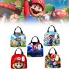 Bros Mario Super Lunch Bag Insulated Food Handbags Case For School Picnic Gifts