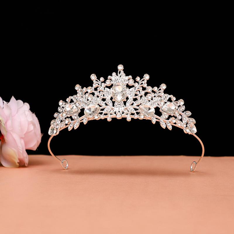 Children's Crown Hair Accessories  Cute Princesses Girls  Water Diamond King Crown Hair Bands Birthday Gifts for Girls Baby Headbands and Headwear