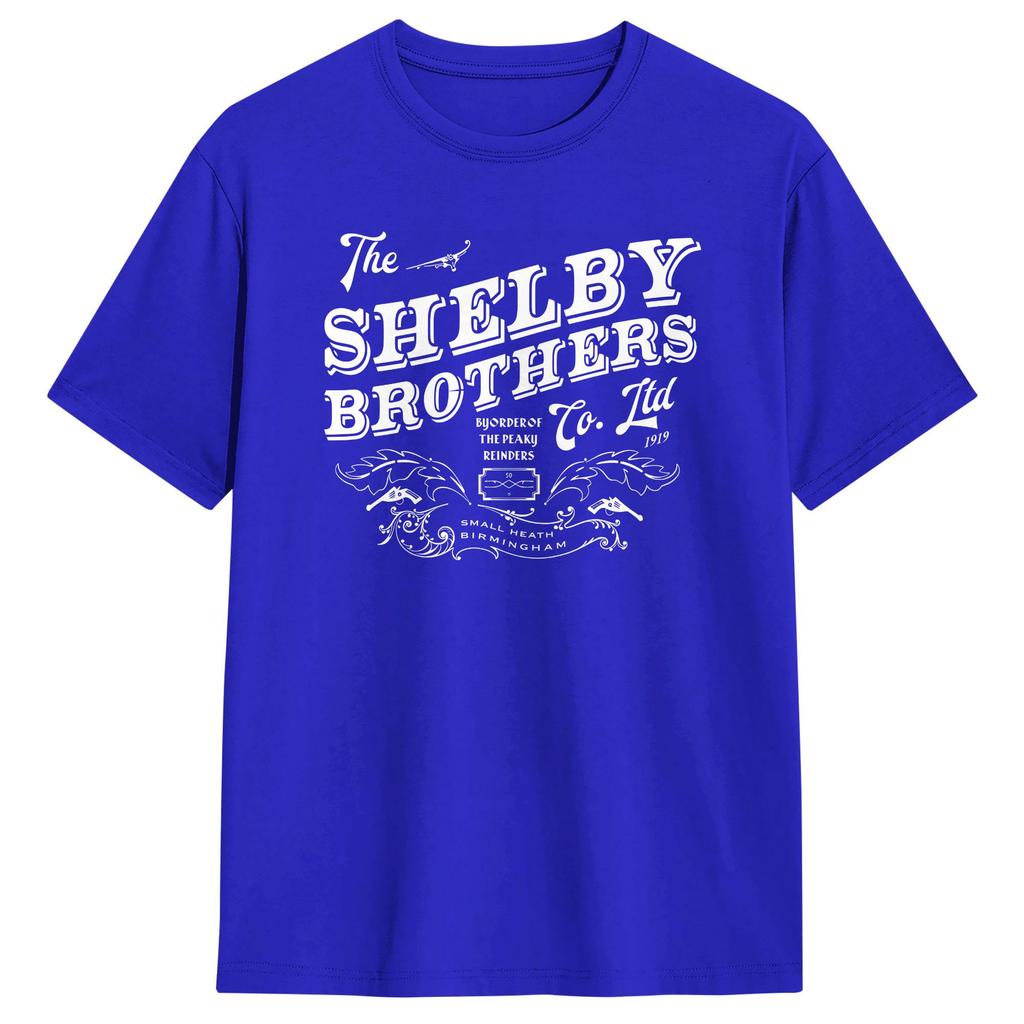 PEAKY BLINDERS The Shelby Brothers T Shirt Men Pure Cotton Humorous TShirts Crewneck Tee Shirt Short Sleeve Clothing Gift